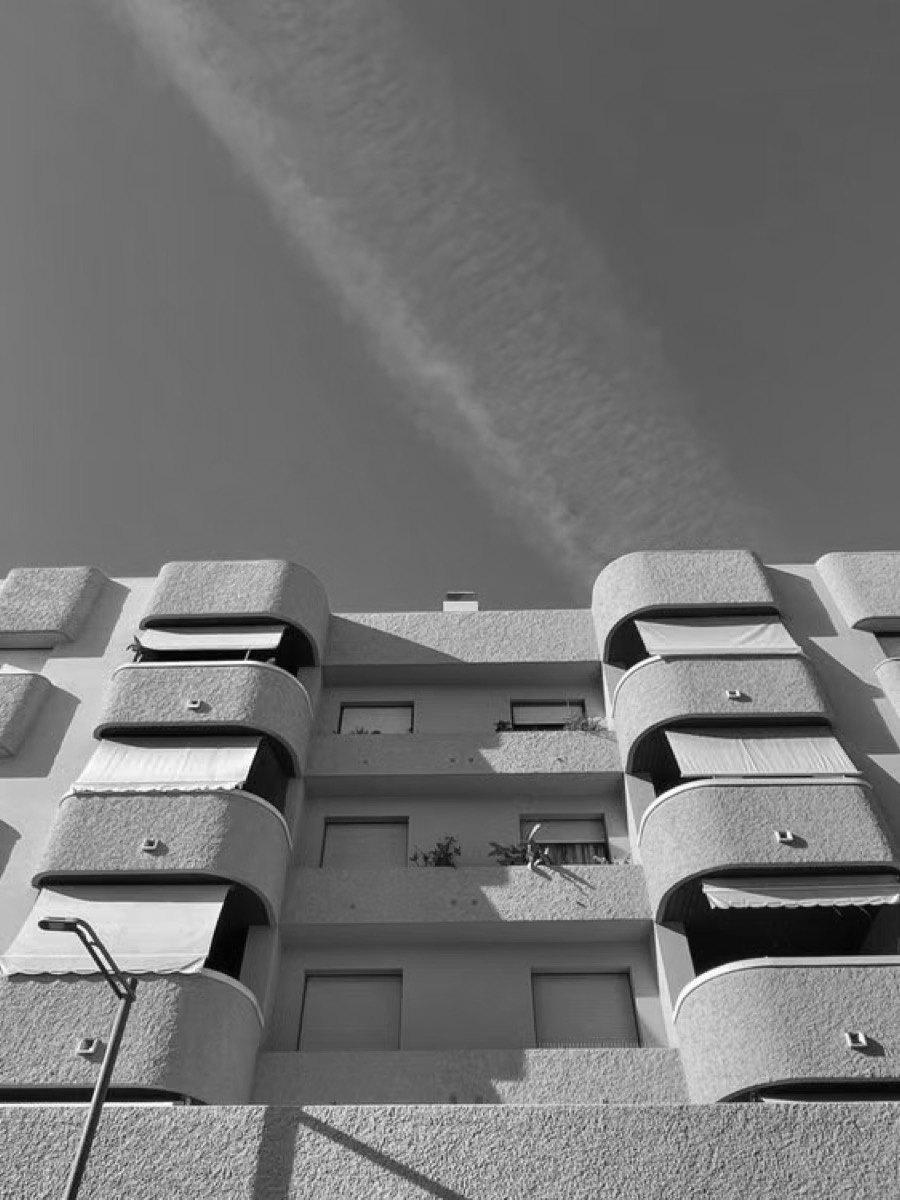 Aerial view of managed housing units